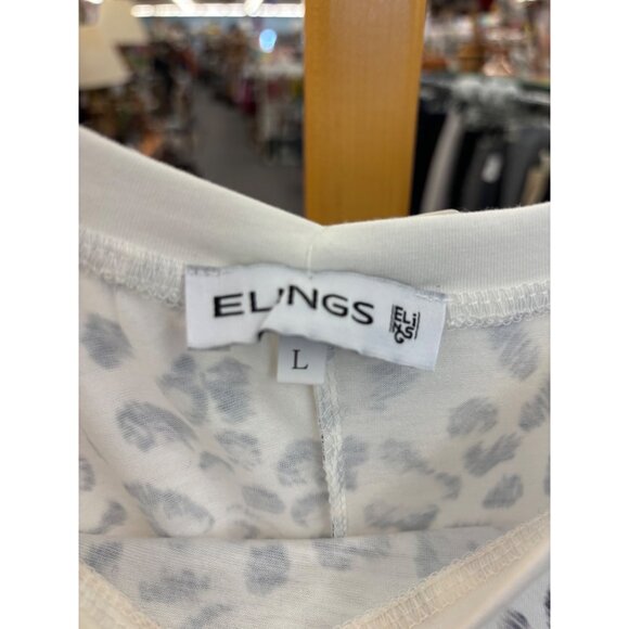 Elings Ladies Large White Cheetah Print Casual Dress - Picture 3 of 3